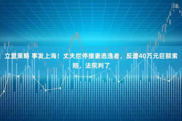 立盟策略 事发上海！丈夫拦停撞妻逃逸者，反遭40万元巨额索赔，法院判了